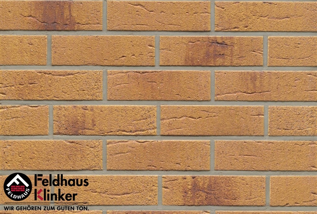 Фасадная плитка ручной формовки Feldhaus Klinker R287 Armari vivo rustico aubergine NF14, 240*14*71 мм