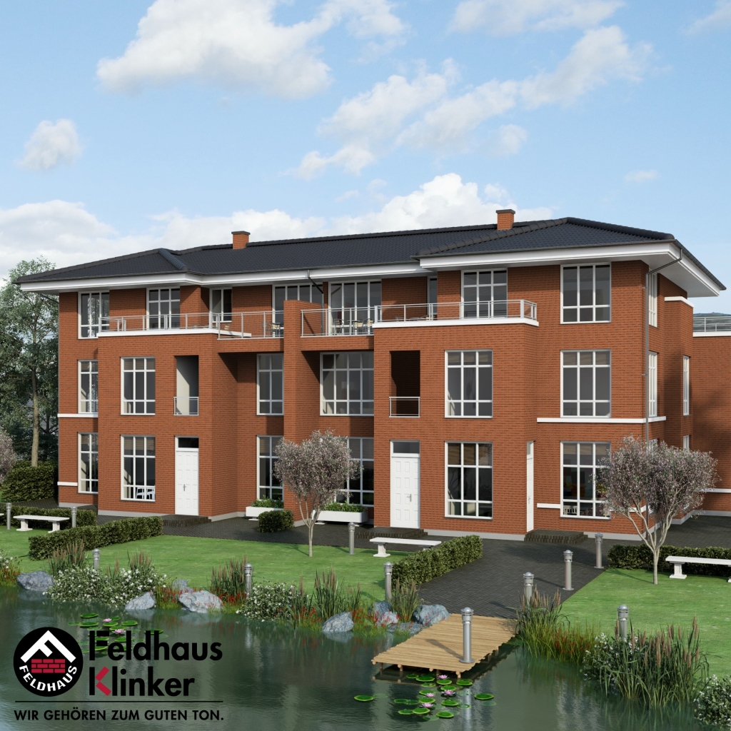 Клинкерная фасадная плитка Feldhaus Klinker R227 Terracotta rustico рельефная NF9, 240*9*71 мм