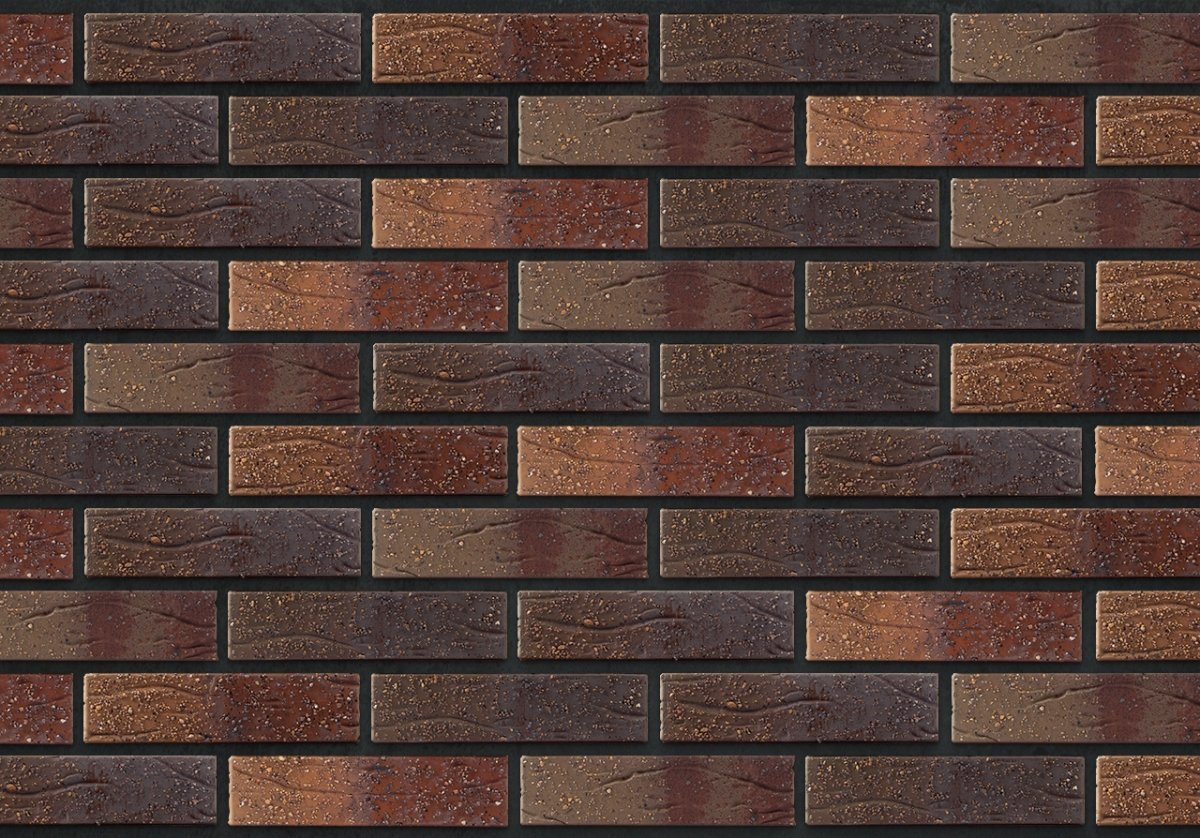 Облицовочный кирпич Славянский кирпич Прованс-bunt-антик (песок, бордовый, фиолетовый, коричневый) - 250x120x65 мм 